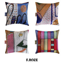 Load image into Gallery viewer, Embroidered Sixties Funk Cushion