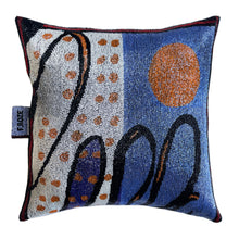 Load image into Gallery viewer, Embroidered Sixties Sun Cushion