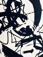 Load image into Gallery viewer, Black and white screen print on lambs wool for your interiors
