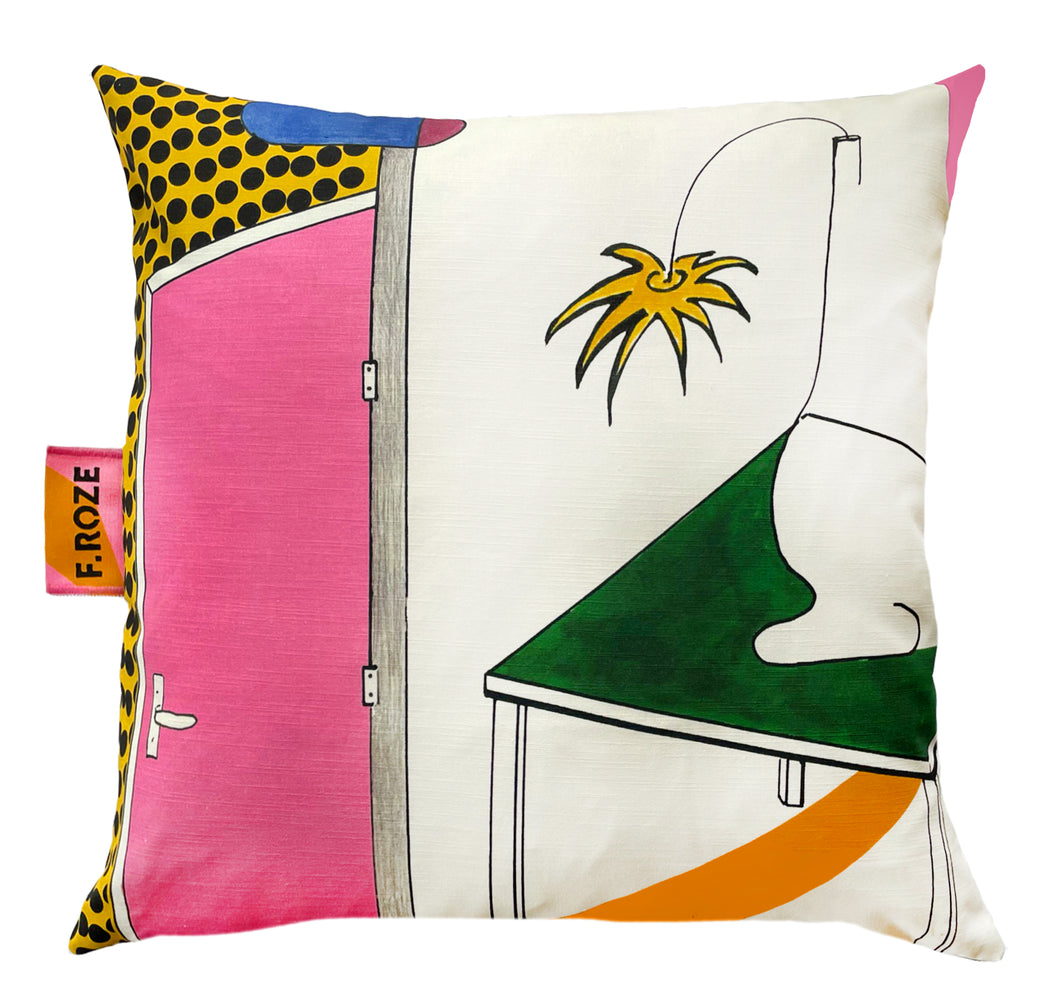 Retro printed cushion