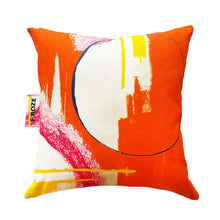 Load image into Gallery viewer, Abstract orange printed cushion
