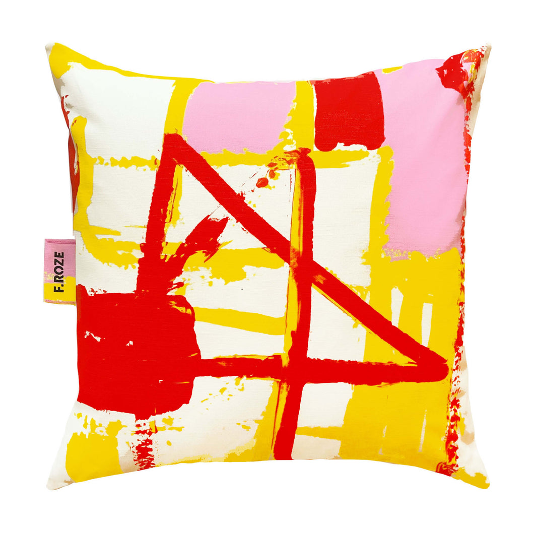 Abstract colourful printed cushion