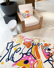 Load image into Gallery viewer, Abstract colourful cushion and rug
